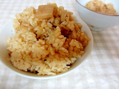 タケノコの醤油炒め炊き込みご飯（圧力鍋）